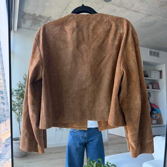 Madewell Suede Crop Cardigan Jacket - Picture 3 of 9